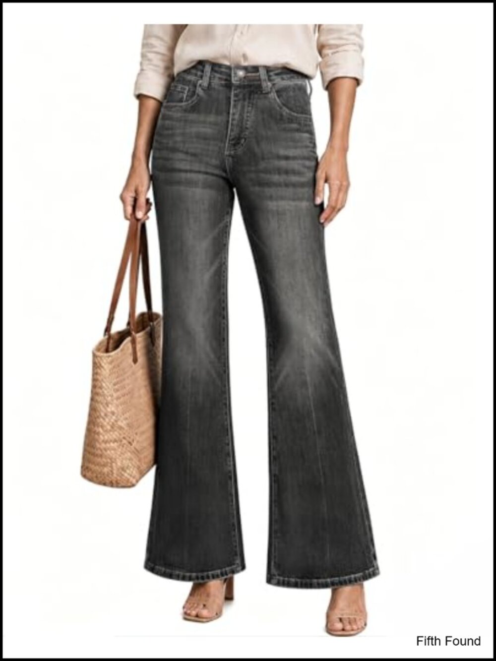 High Waisted Bell Bottom Jeans Stretchy Flare Bootcut Denim Pants